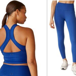 LIKE NEW SET - MED Blue PowerBeyond Strive Cropped Tank & High-Waisted Leggings